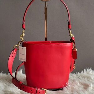 ISO Coach Dakota Bucket Bag 16 in Red